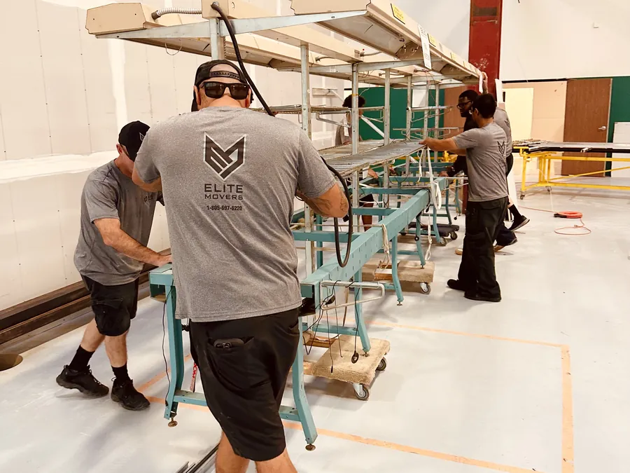 Moving equipment through a commercial workspace